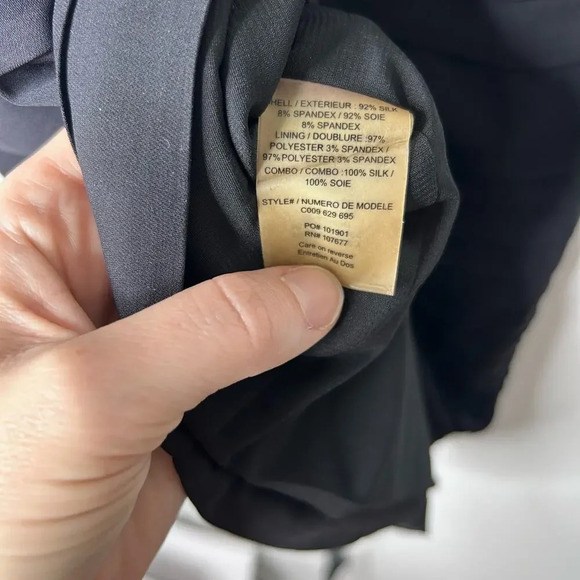 Alice + Olivia Gale One Shoulder Ruffle Black Dress Mini Silk Women’s 8 Pleated - Picture 11 of 11